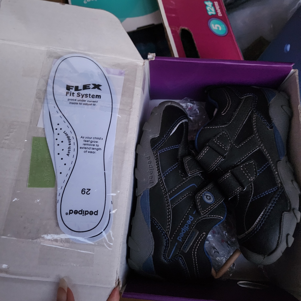 Pediped Black and Gray Kids Shoes